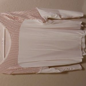 Maurices Cream Tan Sequin Sweater 1X Lightweight Sparkle Top